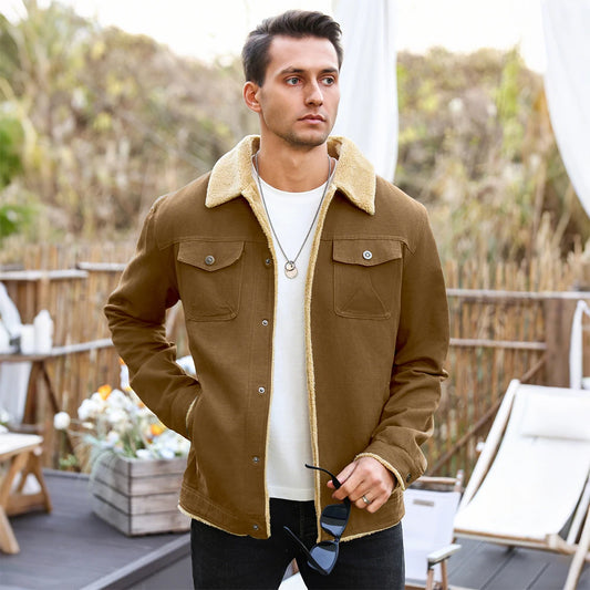 Men's Winter Jackets Waterproof Fleece Lined High Quality Multi-color Coat Comfortable Casual Outerwear US Size