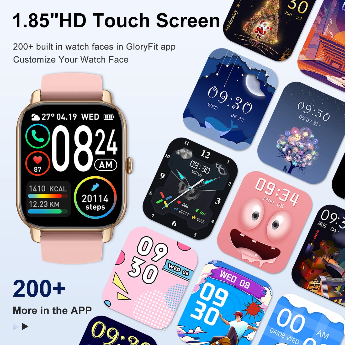 Health Monitoring Waterproof Bluetooth Unisex Smart Watch