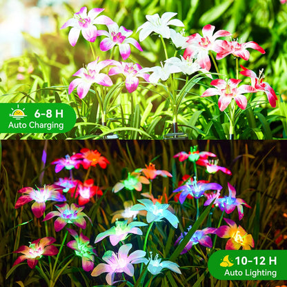 7 Color Changing Waterproof Solar Lily Flower Light