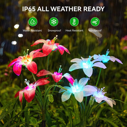 7 Color Changing Waterproof Solar Lily Flower Light