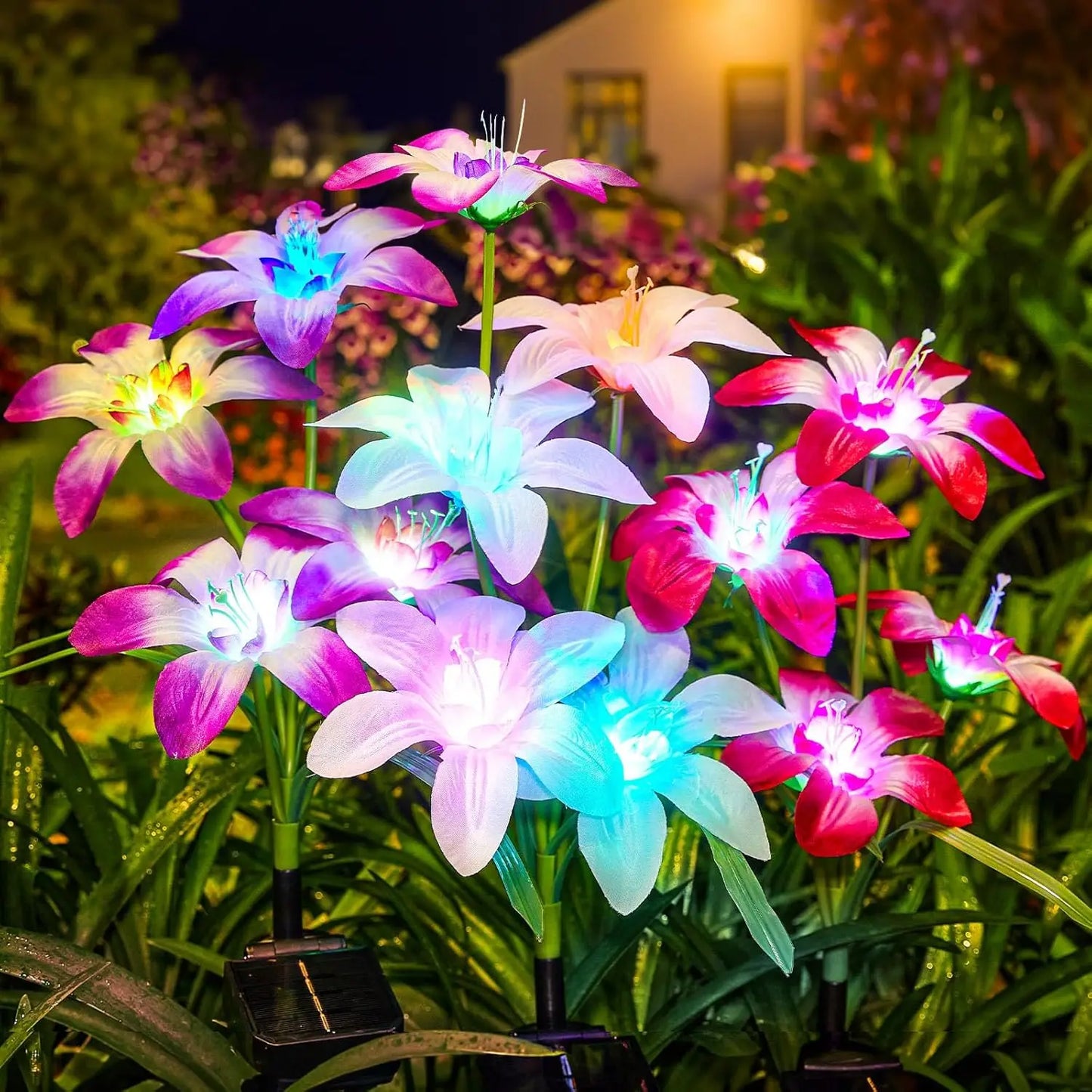 7 Color Changing Waterproof Solar Lily Flower Light