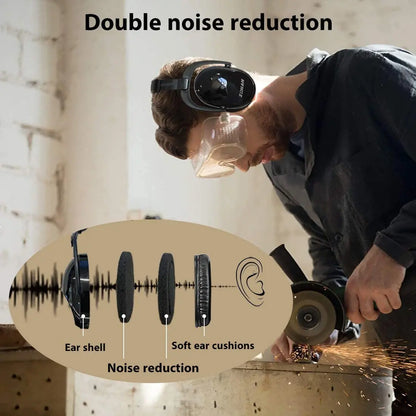 Safety Ear Muffs Noise Reduction ,Passive Earmuffs ,black headset for kid children toddler teenager