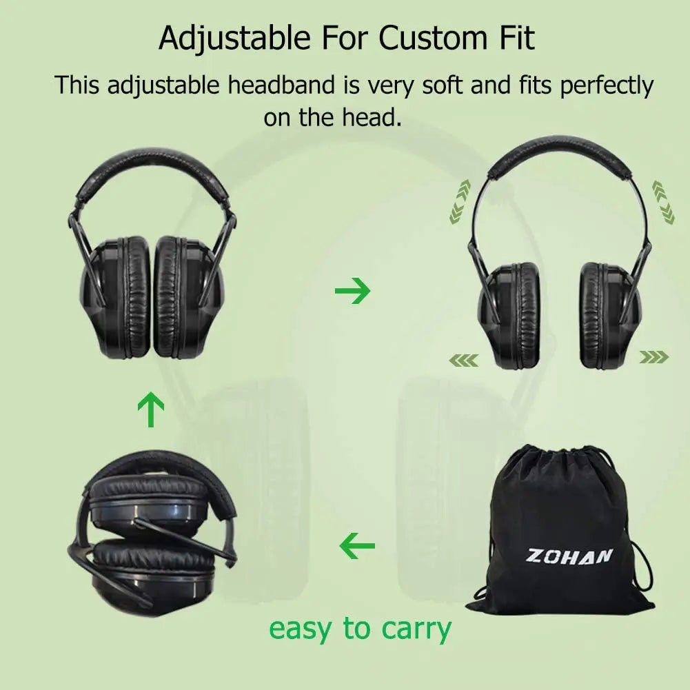 Safety Ear Muffs Noise Reduction ,Passive Earmuffs ,black headset for kid children toddler teenager