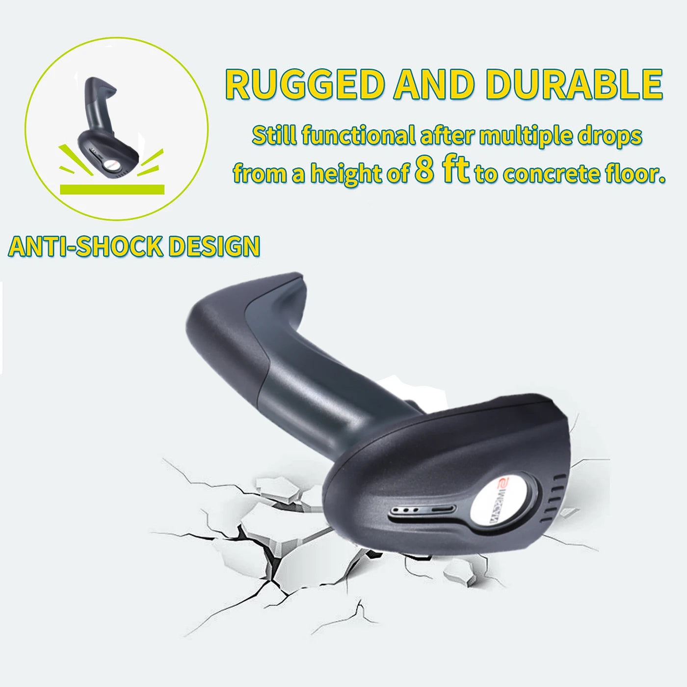 Bluetooth Hand held Barcode  QR code Scanner,1D 2D 500m Transmission Distance