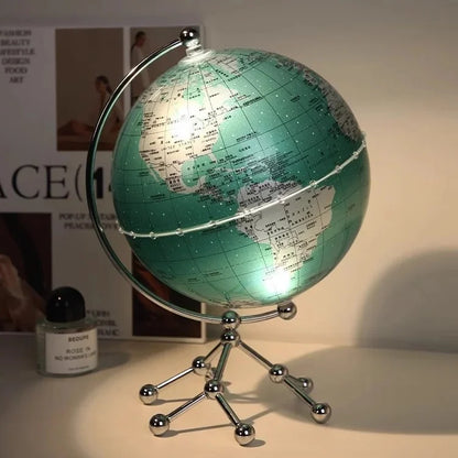Luxury Modern Globe Ornament With Sailboat Accent, Elegant Metal Sculpture For Living Room ,TV Stand ,Wine, Cabinet, Office Desk