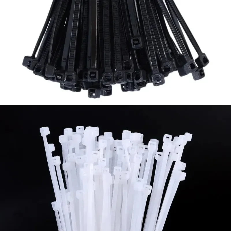 2000/100Pcs Self Locking Nylon Cable Ties  Heavy Duty Organizer