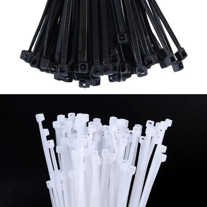 2000/100Pcs Self Locking Nylon Cable Ties  Heavy Duty Organizer