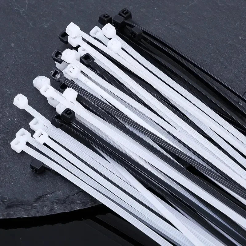 2000/100Pcs Self Locking Nylon Cable Ties  Heavy Duty Organizer