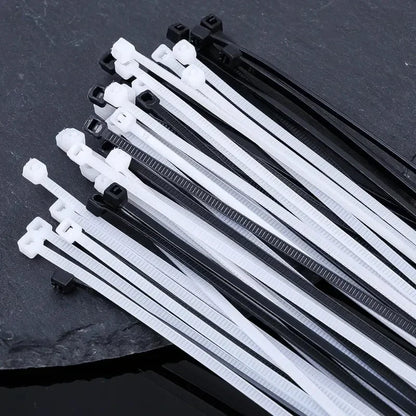 2000/100Pcs Self Locking Nylon Cable Ties  Heavy Duty Organizer