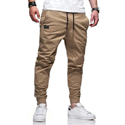 Men's Casual Sweatpants, Jogger Cargo Harem, Pencil Trousers, Multi-pocket