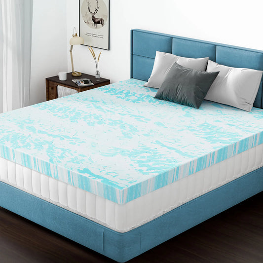 MCQ 2 Inch Soft Bed mattress Full Size, Memory Foam Gel ,Breathable Cooling ,Soft Bed Topper