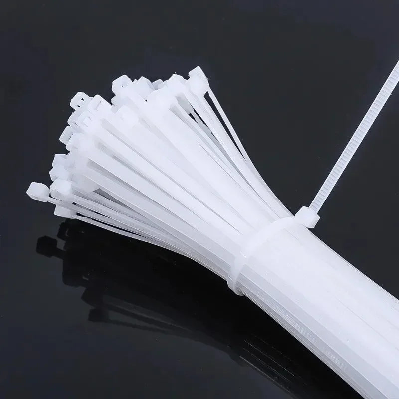 2000/100Pcs Self Locking Nylon Cable Ties  Heavy Duty Organizer