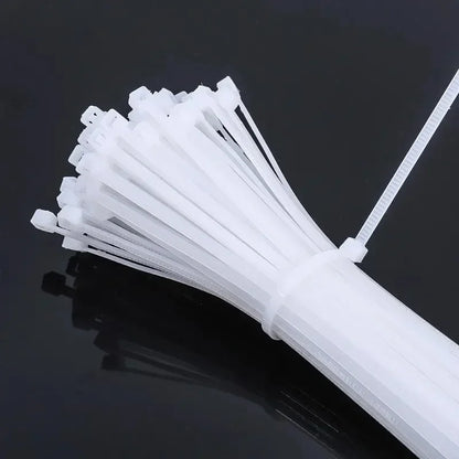 2000/100Pcs Self Locking Nylon Cable Ties  Heavy Duty Organizer