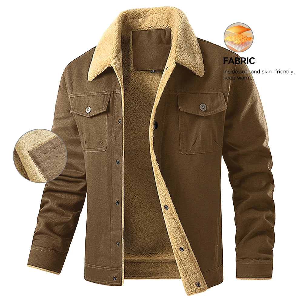 Men's Winter Jackets  Waterproof Fleece Lined High Quality Multi-color Coat Comfortable Casual Outerwear US Size