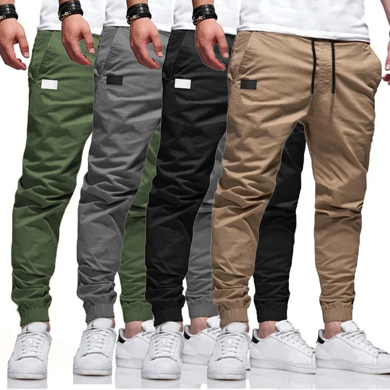 Men's Casual Sweatpants, Jogger Cargo Harem, Pencil Trousers, Multi-pocket