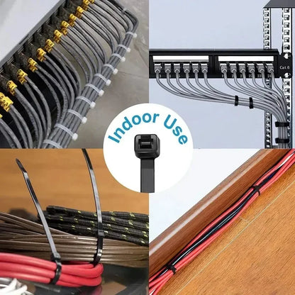2000/100Pcs Self Locking Nylon Cable Ties  Heavy Duty Organizer