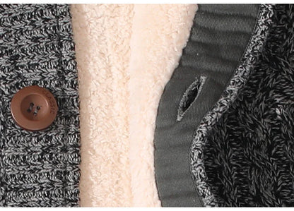 Male Winter Cardigan, Thicken, Warm, Wool, Cashmere Winter Sweater