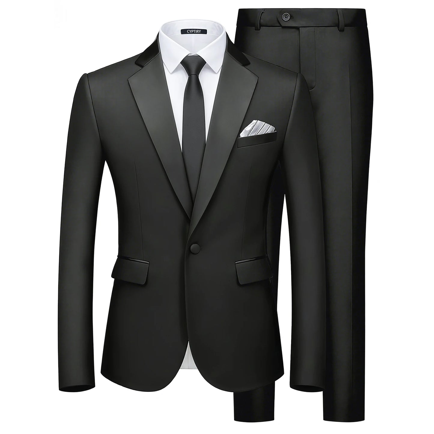 Men's Slim Fit  Business Suit 2-Piece Jacket & Pant Suit