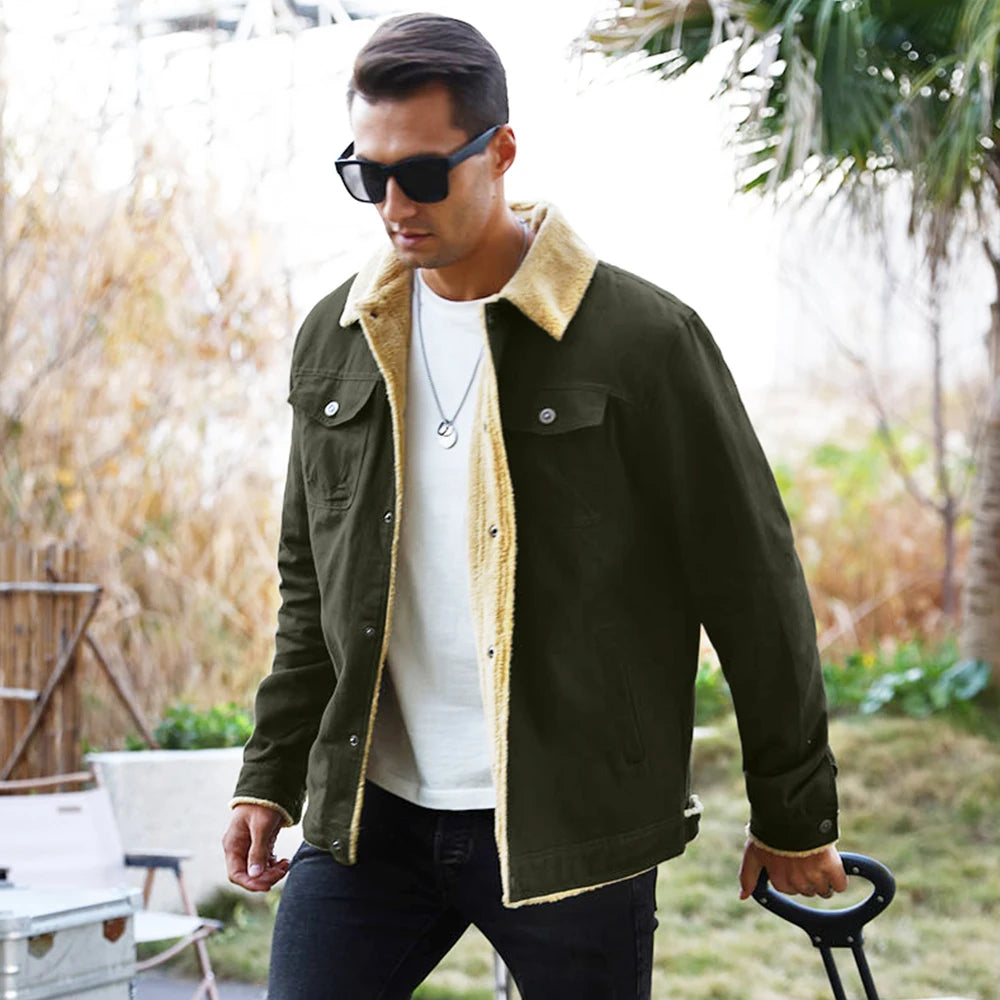 Men's Winter Jackets  Waterproof Fleece Lined High Quality Multi-color Coat Comfortable Casual Outerwear US Size