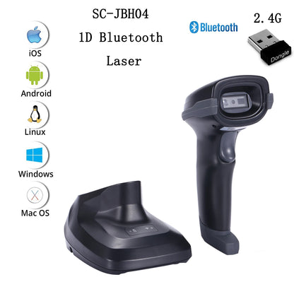 Bluetooth Hand held Barcode  QR code Scanner,1D 2D 500m Transmission Distance