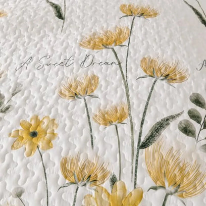 Cute Soft Lightweight Microfiber Queen Floral Bedspread
