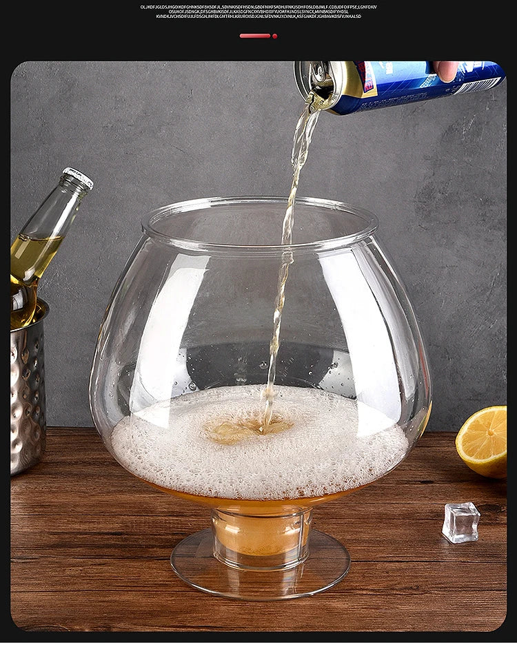 6000ML Plastic Extra-Large Wine Glasses , Giant Beer Mugs ,Oversized Goblet Dessert Cake Cups ,Creative Bar Drinkware