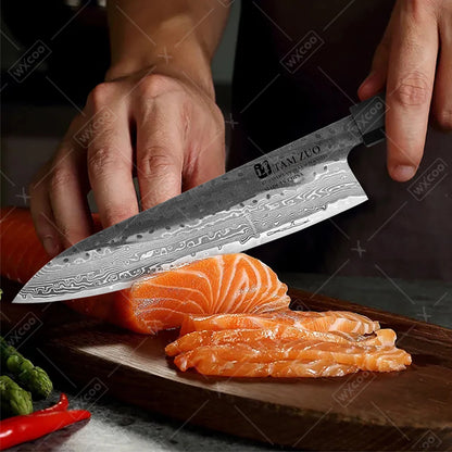 Chef Knife, Damascus Steel VG10 For Meat ,Vegetables ,Fish ,Kitchen Knife Utility Cooking Tools
