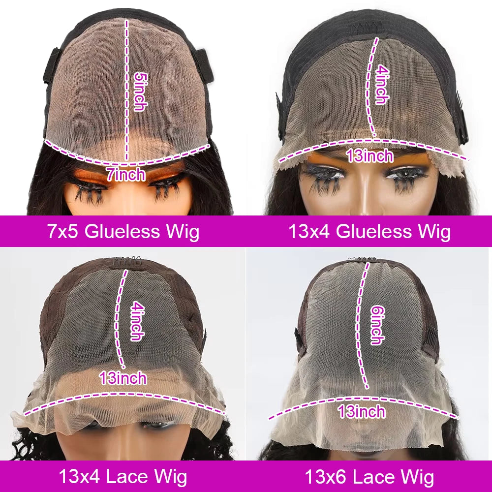 13x4 Glueless Body Wave Short Bob Wig, Human Hair Brazilian Ready To Go Lace Frontal Wig Pre Cut No Glue For Women