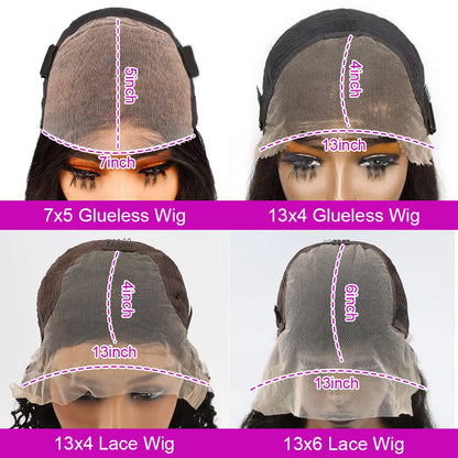 13x4 Glueless Body Wave Short Bob Wig, Human Hair Brazilian Ready To Go Lace Frontal Wig Pre Cut No Glue For Women