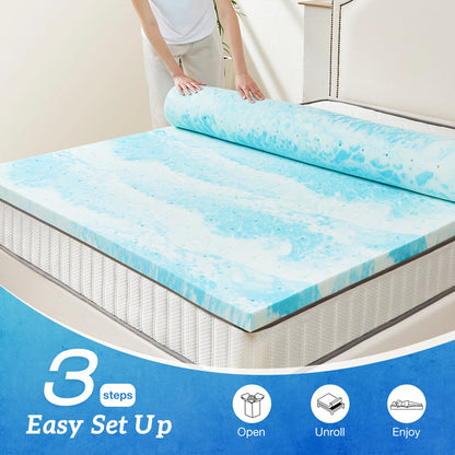 MCQ 2 Inch Soft Bed mattress Full Size, Memory Foam Gel ,Breathable Cooling ,Soft Bed Topper