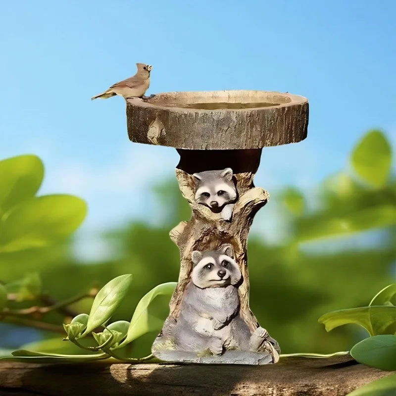 Garden Resin Craft Decoration, Small Birds and Animals Feeder for all small birds. Outdoor  Handmade  Crafts Decoration Ornaments