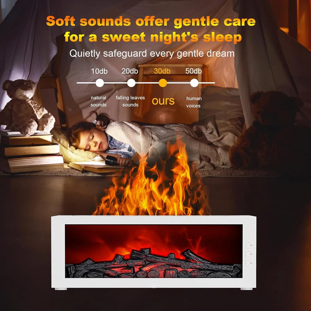 300ml Fireplace Flame Diffuser  Remote Control, 7 Soothing Colors, Timer & Auto-Off for Home Aromatherapy, Unique Christmas or H