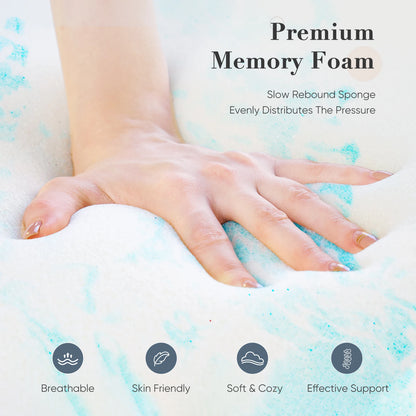 JHK 2-3 Inch Memory Foam Mattress Topper, Queen Size Thick Gel  Cooling Mattress, Soft and Breathable Bed Topper