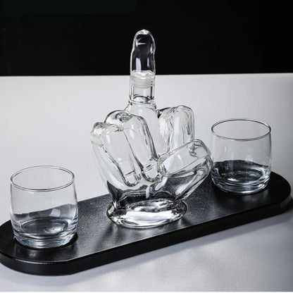 Novelty Finger Whiskey Decanter for Liquor, Scotch, Bourbon Alcohol Bottle, Unique Liquor Bar and Party Decorations