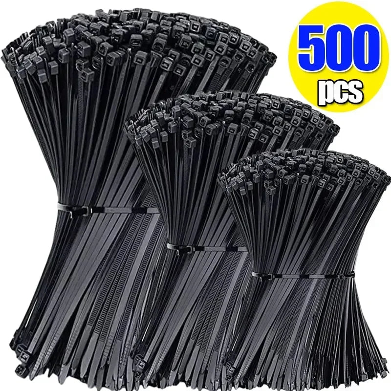 2000/100Pcs Self Locking Nylon Cable Ties  Heavy Duty Organizer