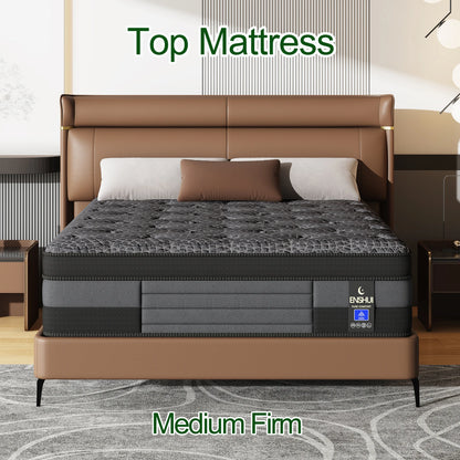 12"Twin Full Queen King Hybrid Mattress For Back Pain Relief Feel, Breathable, CertiPUR-US Certified,In a Box,Motion Isolation