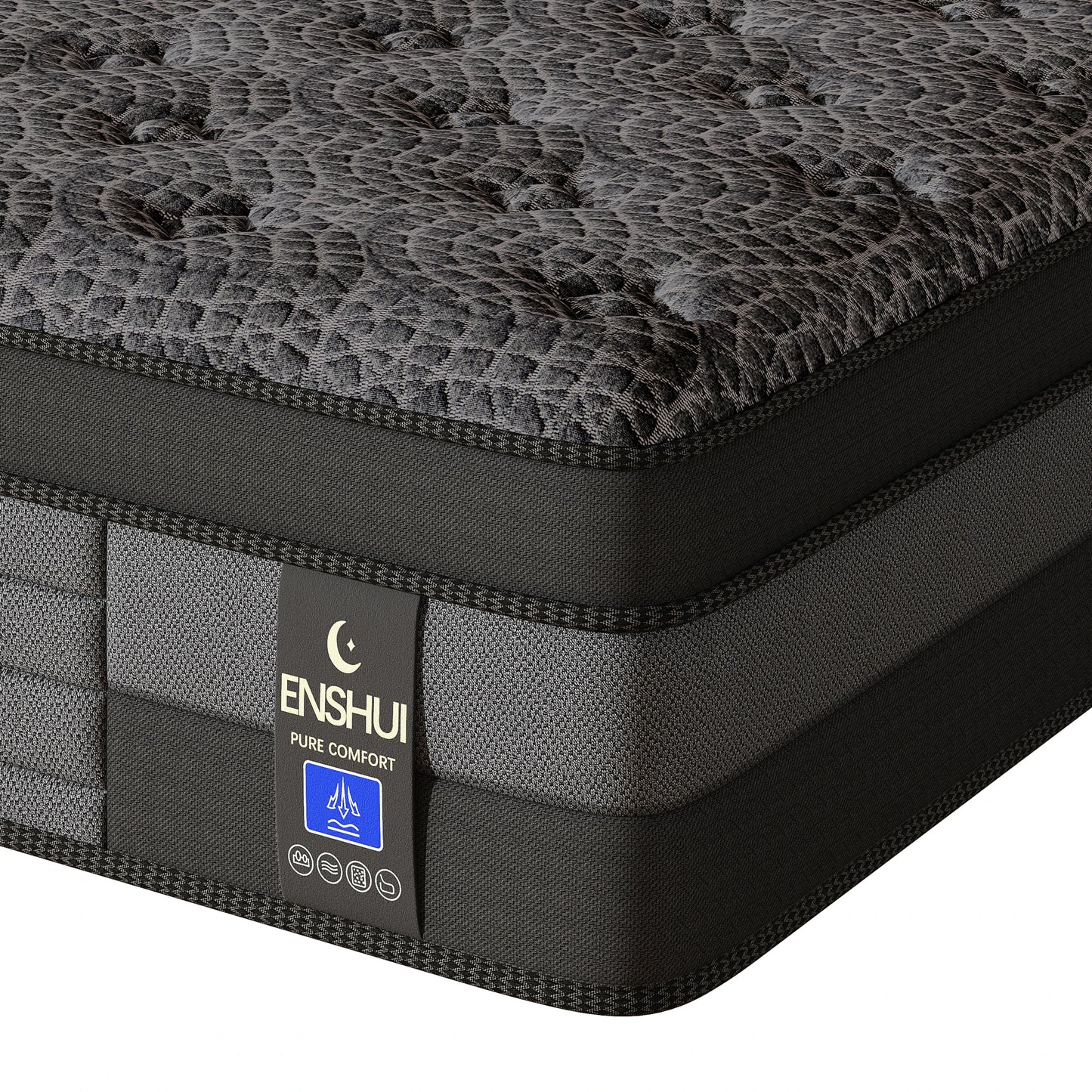 12"Twin Full Queen King Hybrid Mattress For Back Pain Relief Feel, Breathable, CertiPUR-US Certified,In a Box,Motion Isolation