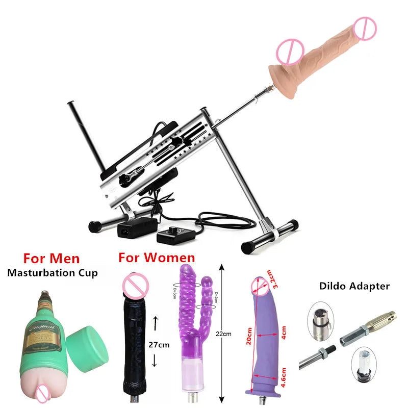 Sexual Machine Telescope 3XLR Dildo ,Vibrator ,Women ,Man ,Sex Toys For Couple Postures and Automatic Masturbators