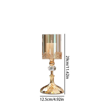 Crystal Candle Holder, Luxury Wedding Party Festival, Christmas Romantic, Dining Table Centerpiece Candlestick Home Decoration