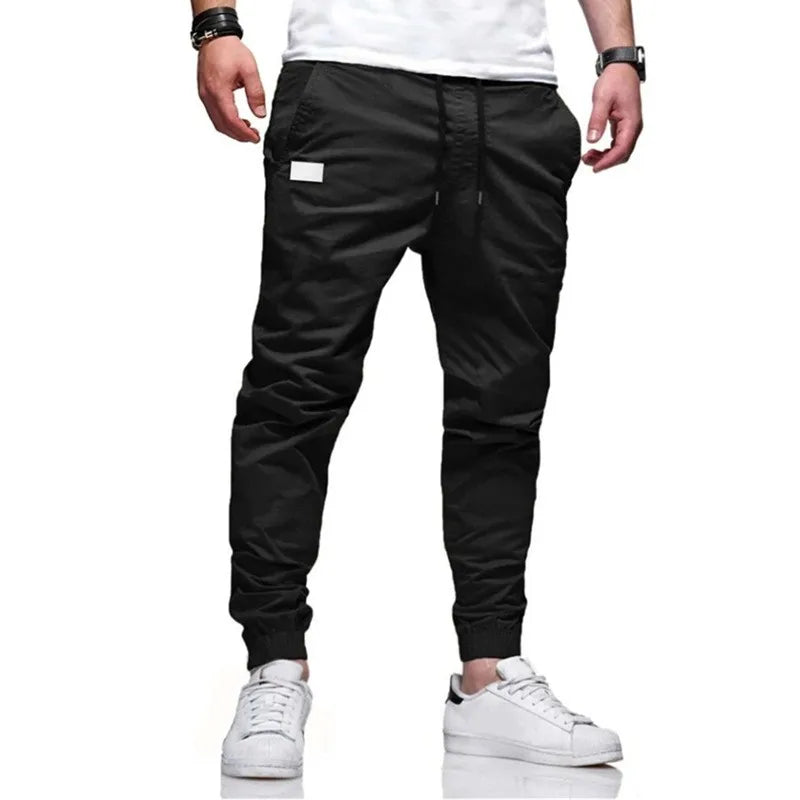 Men's Casual Sweatpants, Jogger Cargo Harem, Pencil Trousers, Multi-pocket