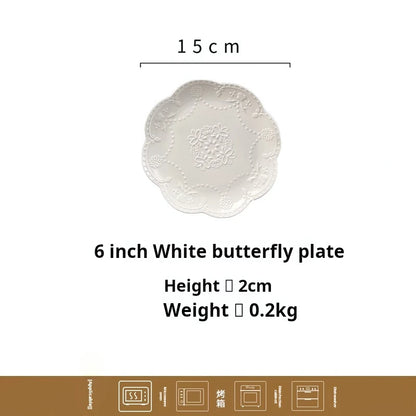 Relief dessert bowl, European ceramic bird's nest bowl, soup bowl, egg custard, microwave oven lid, steamed egg bowl, stew bowl