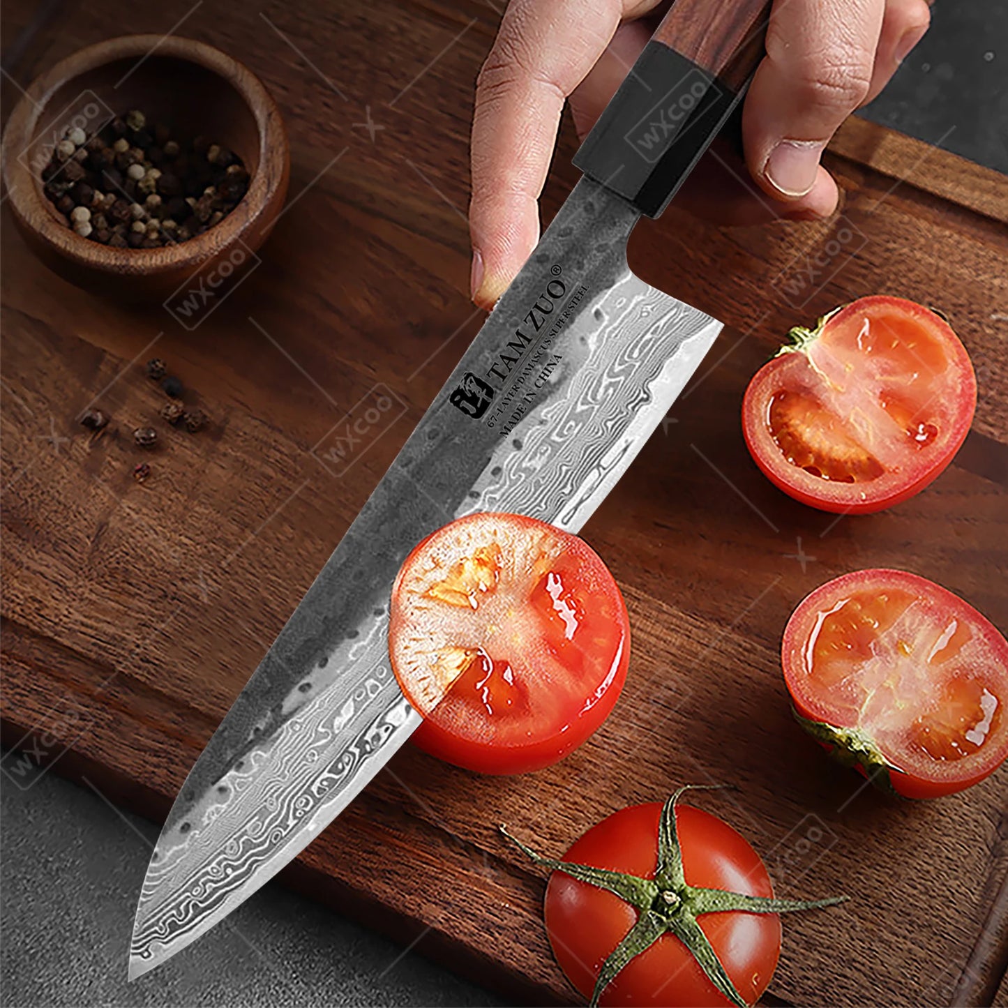 Chef Knife, Damascus Steel VG10 For Meat ,Vegetables ,Fish ,Kitchen Knife Utility Cooking Tools