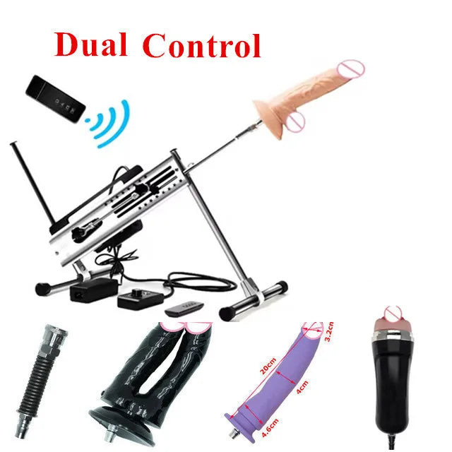 Sexual Machine Telescope 3XLR Dildo ,Vibrator ,Women ,Man ,Sex Toys For Couple Postures and Automatic Masturbators