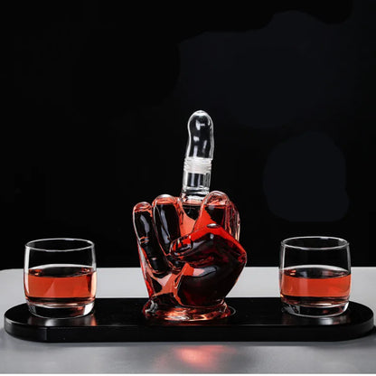 Novelty Finger Whiskey Decanter for Liquor, Scotch, Bourbon Alcohol Bottle, Unique Liquor Bar and Party Decorations