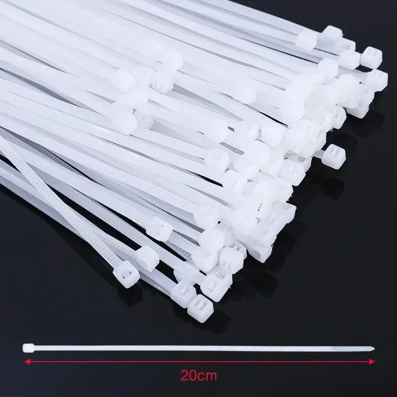2000/100Pcs Self Locking Nylon Cable Ties  Heavy Duty Organizer