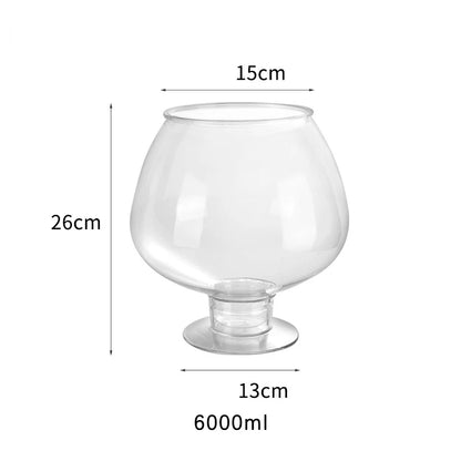 6000ML Plastic Extra-Large Wine Glasses , Giant Beer Mugs ,Oversized Goblet Dessert Cake Cups ,Creative Bar Drinkware