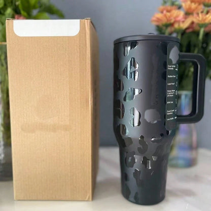 40 Oz Outdoor Sports Water Tumbler, Stainless Steel Insulated Cup With Lid And Straw