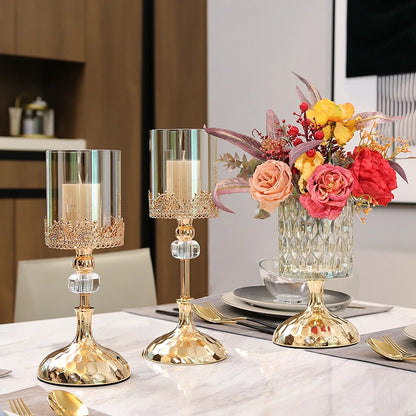 Crystal Candle Holder, Luxury Wedding Party Festival, Christmas Romantic, Dining Table Centerpiece Candlestick Home Decoration
