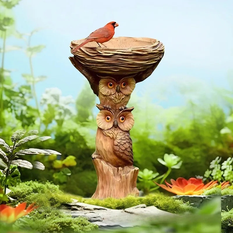 Garden Resin Craft Decoration, Small Birds and Animals Feeder for all small birds. Outdoor  Handmade  Crafts Decoration Ornaments
