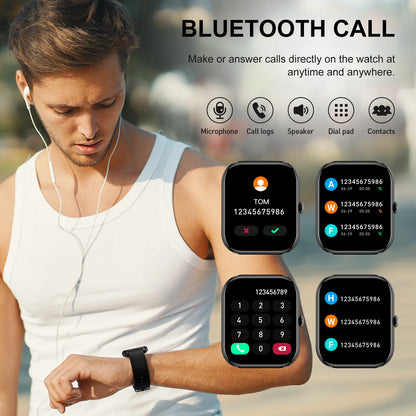 Health Monitoring Waterproof Bluetooth Unisex Smart Watch